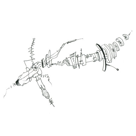 Relevés anatomiques, x-axis par Nicolas Terrasson